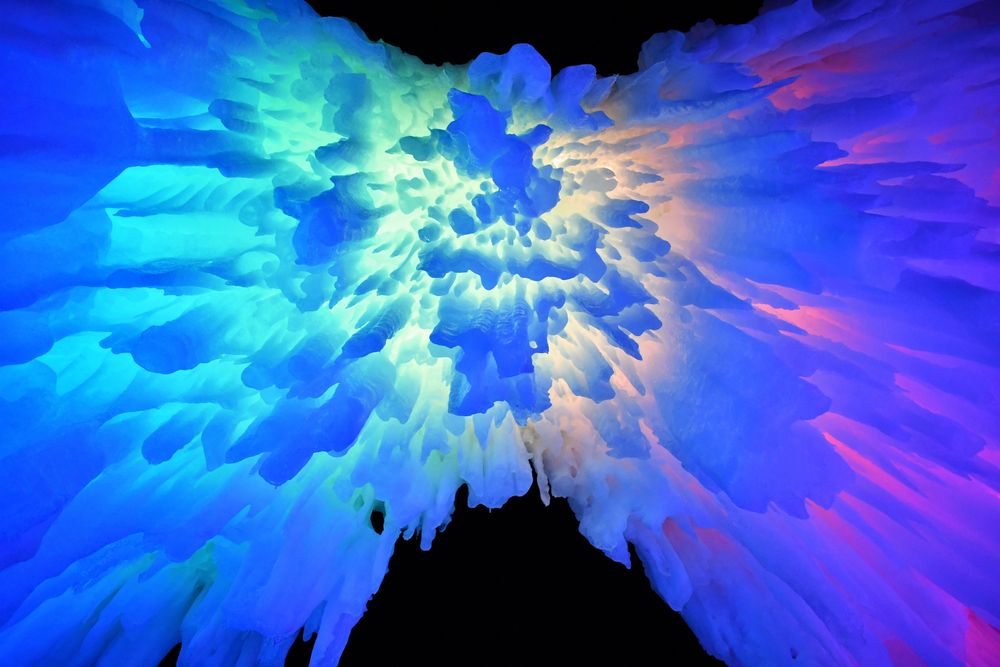 View of Ice Castles
