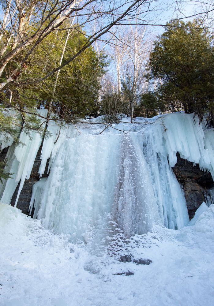 Ice Curtains covering a cave