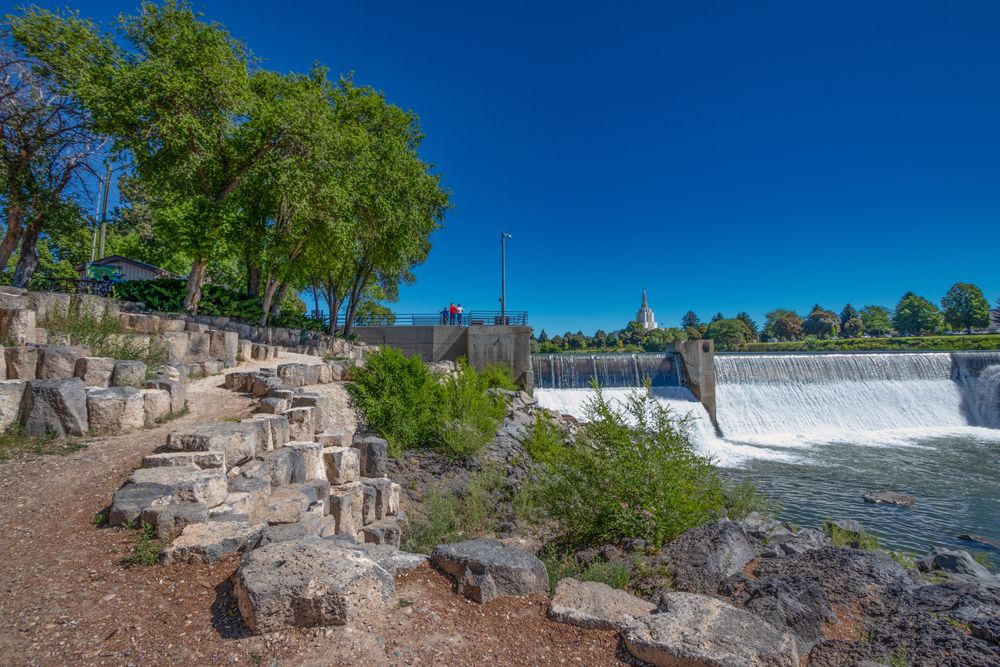 A dam near Idaho Falls Greenbelt