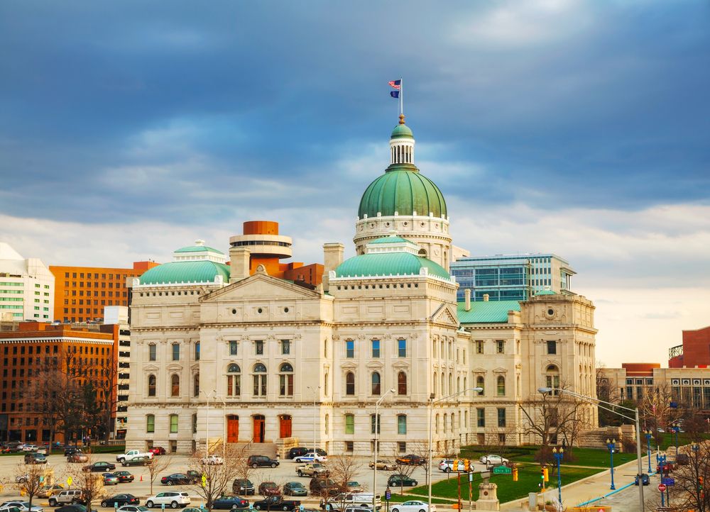 Magnificient exterior of the Indiana State Capitol