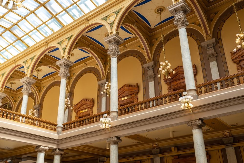 Interior view of the Indiana State Capitol