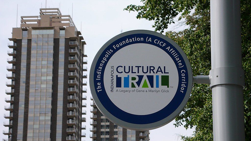 Signage of Indianapolis Cultural Trail