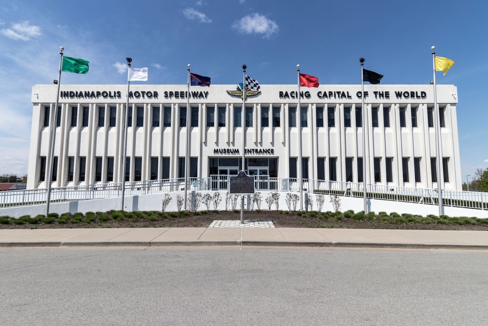 Exterior view of the Indianapolis Motor Speedway Museum