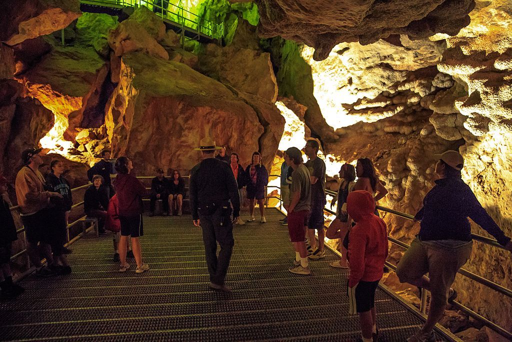 People inside Jewel Cave National Monument