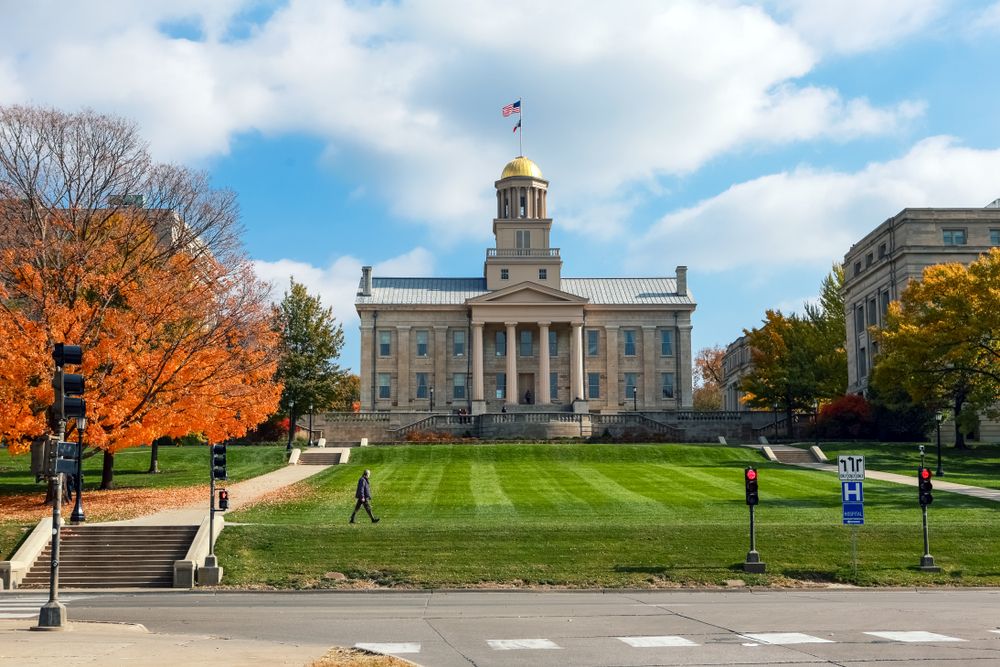 Exterior of Iowa Old Capitol Building