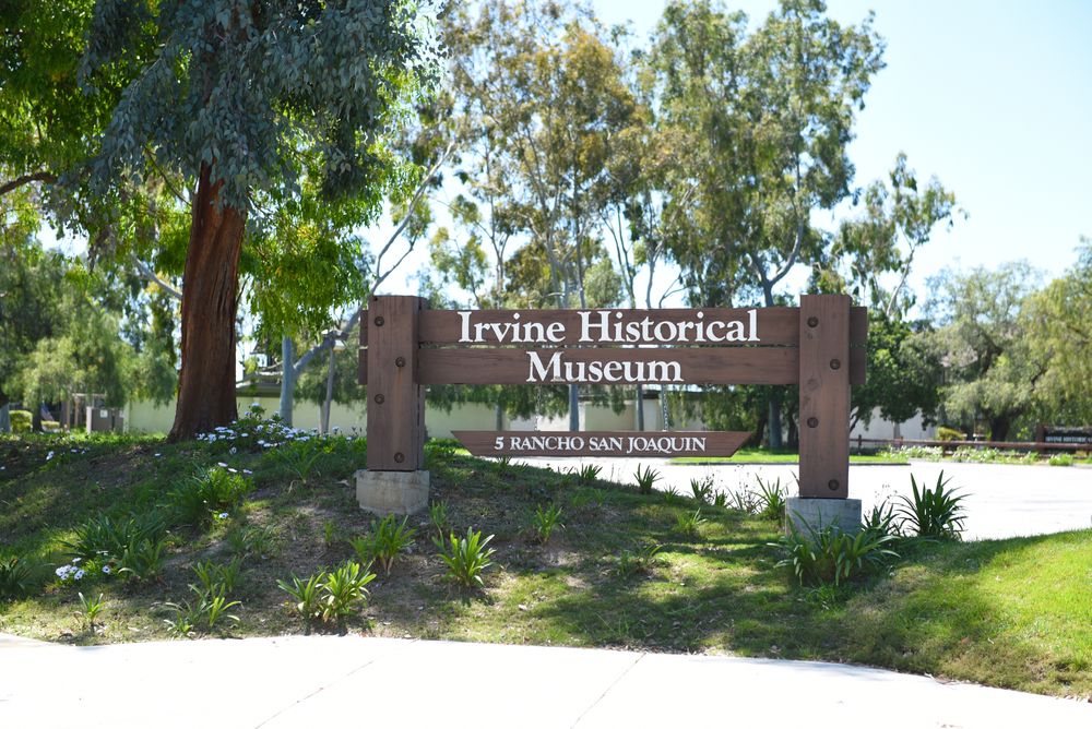Welcome sign of Irvine Historical Museum
