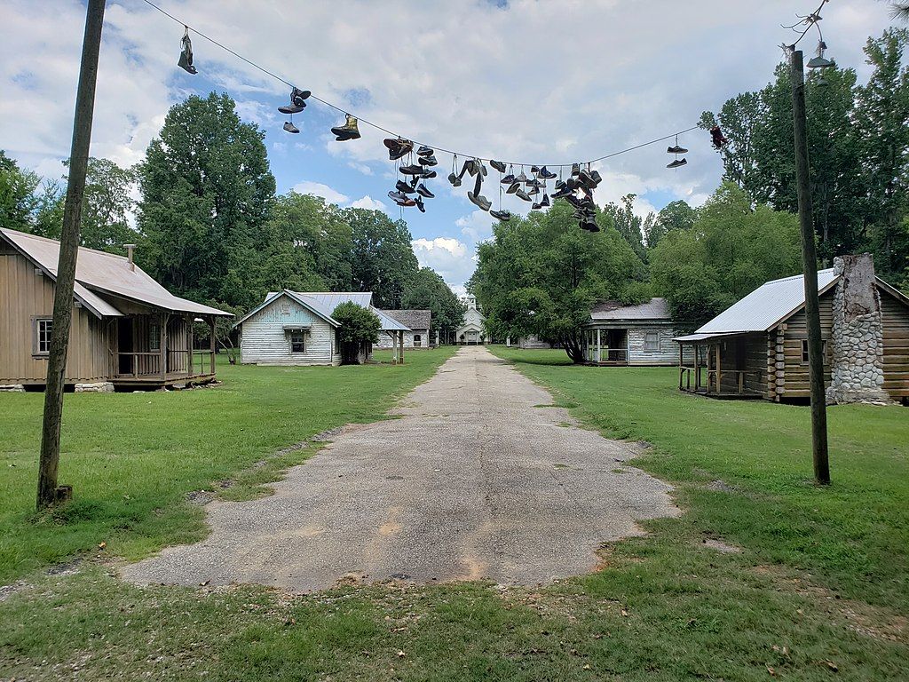 Movie set at Jackson Lake Island’s Town of Spectre