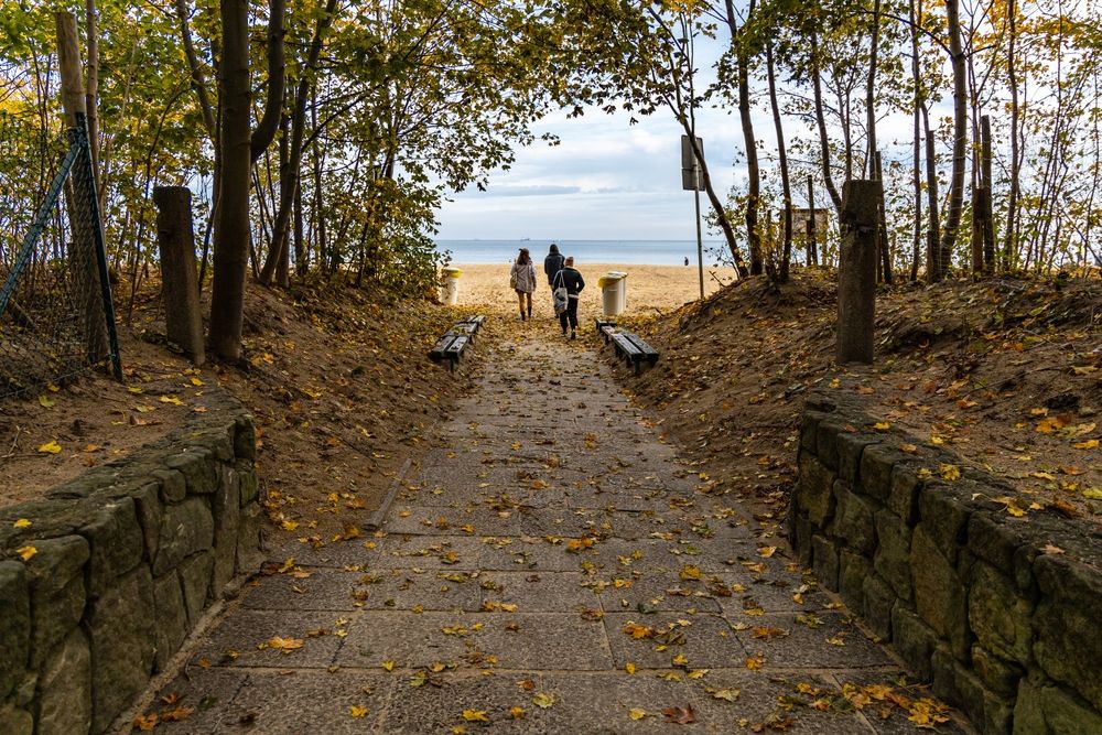 Cobbled path leading to Jelitkowo Beach