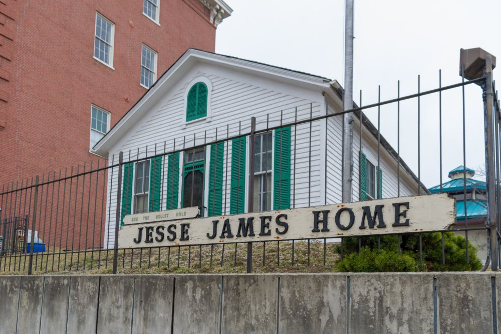 Signage of Jesse James Home Museum