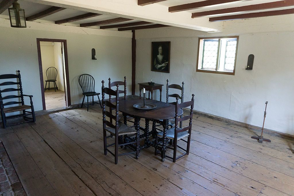 Wooden interior of Jethro Coffin House