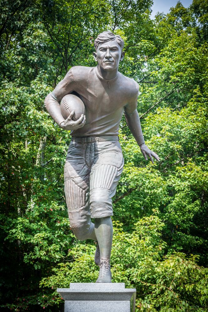 Jim thorpe's monument in Jim Thorpe Memorial