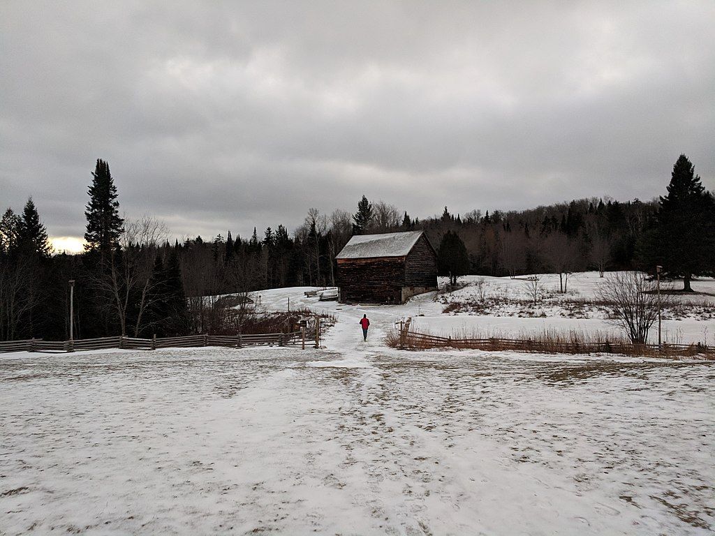 John Brown Farm State Historic Site covered with snow