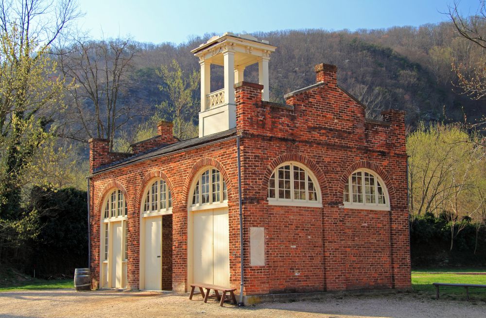 Red brick building of the John Brown’s Fort