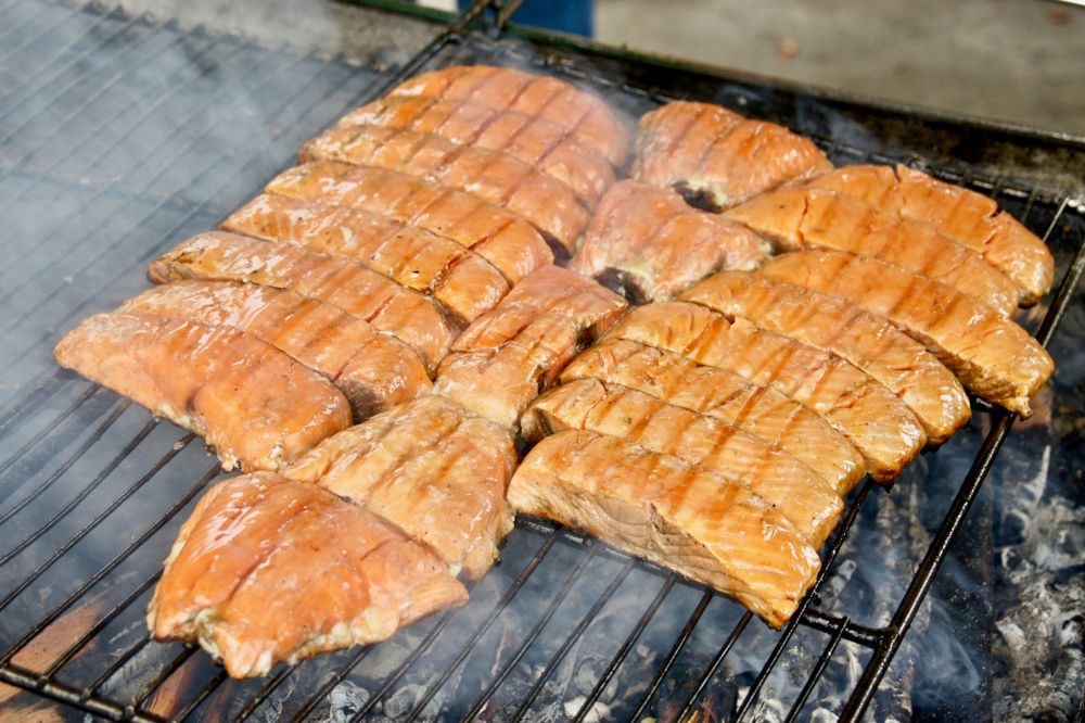 Smoked salmon at Juneau