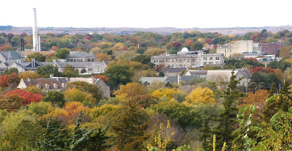 Aerial view of Kansas State University