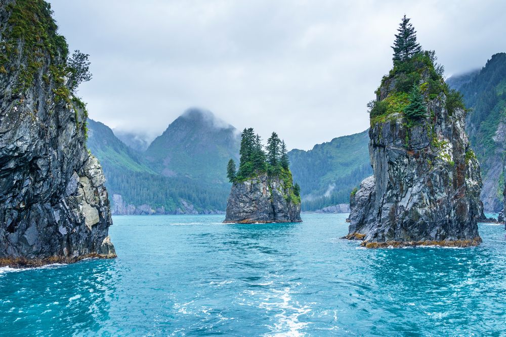 Scenic view of Kenai fjords National park