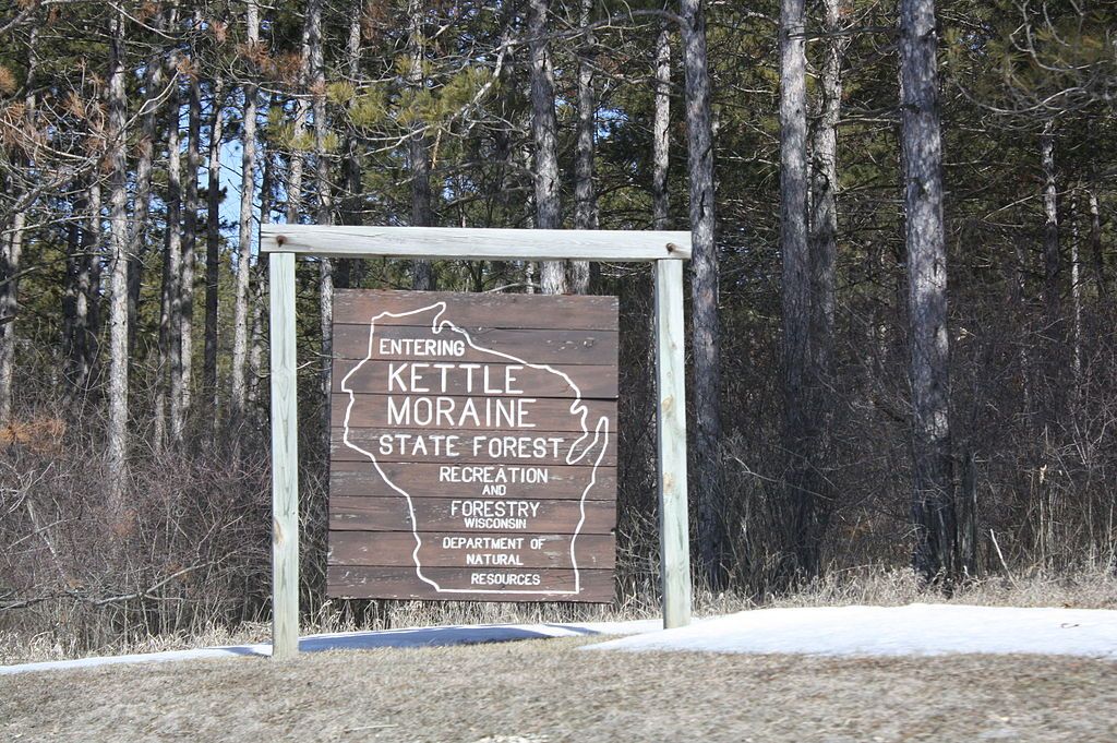 Signage of Kettle Moraine State Forest - Northern Unit