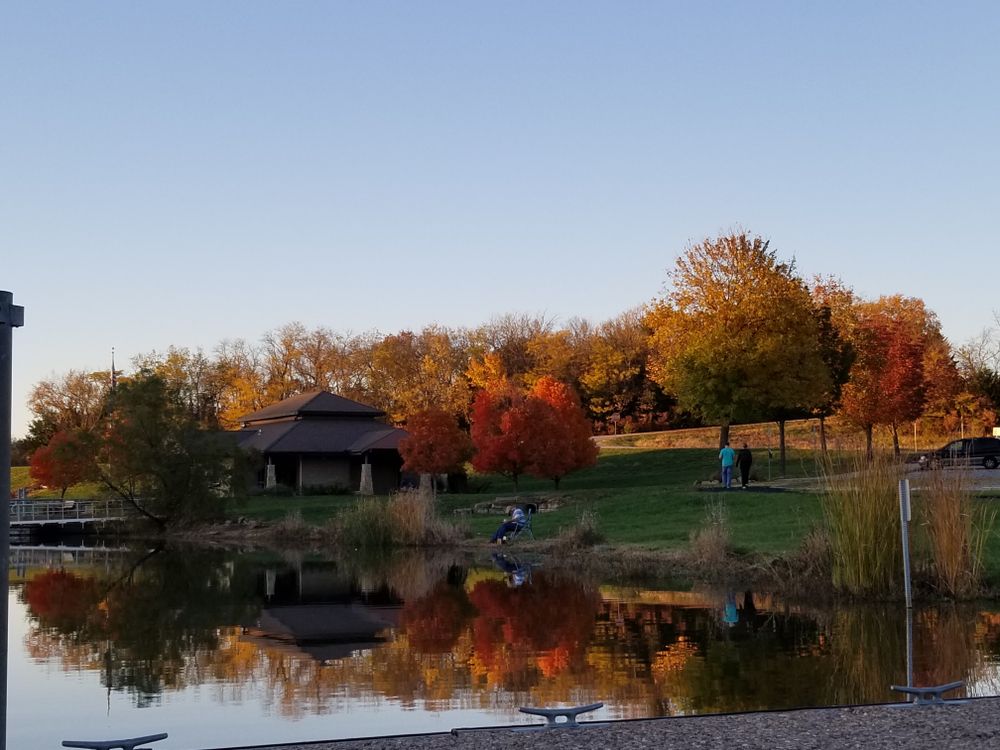 People relaxing at the Kill Creek Park