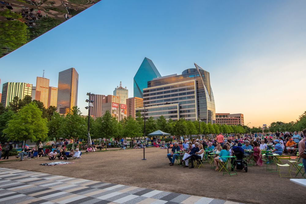 People at Klyde Warren Park