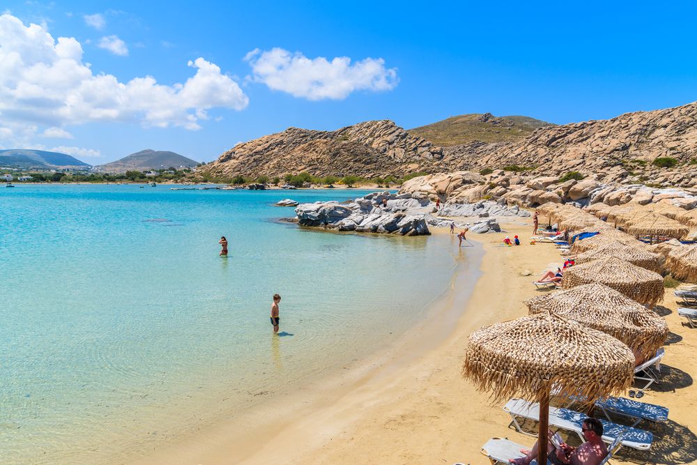 People swimming at Kolymbithres beach