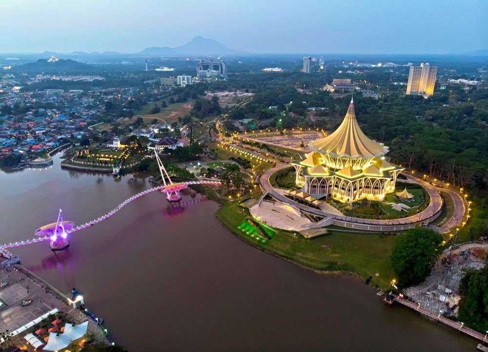 Bird's eye view of Kuching Waterfront