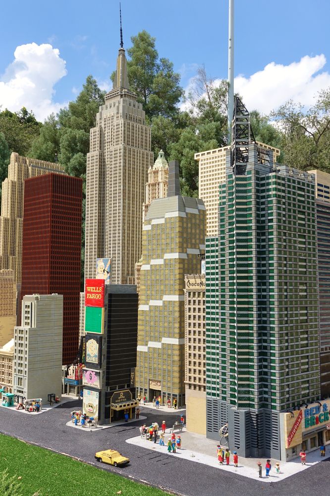 Skyscrapers made out of legos at LEGOLAND® Florida Resort