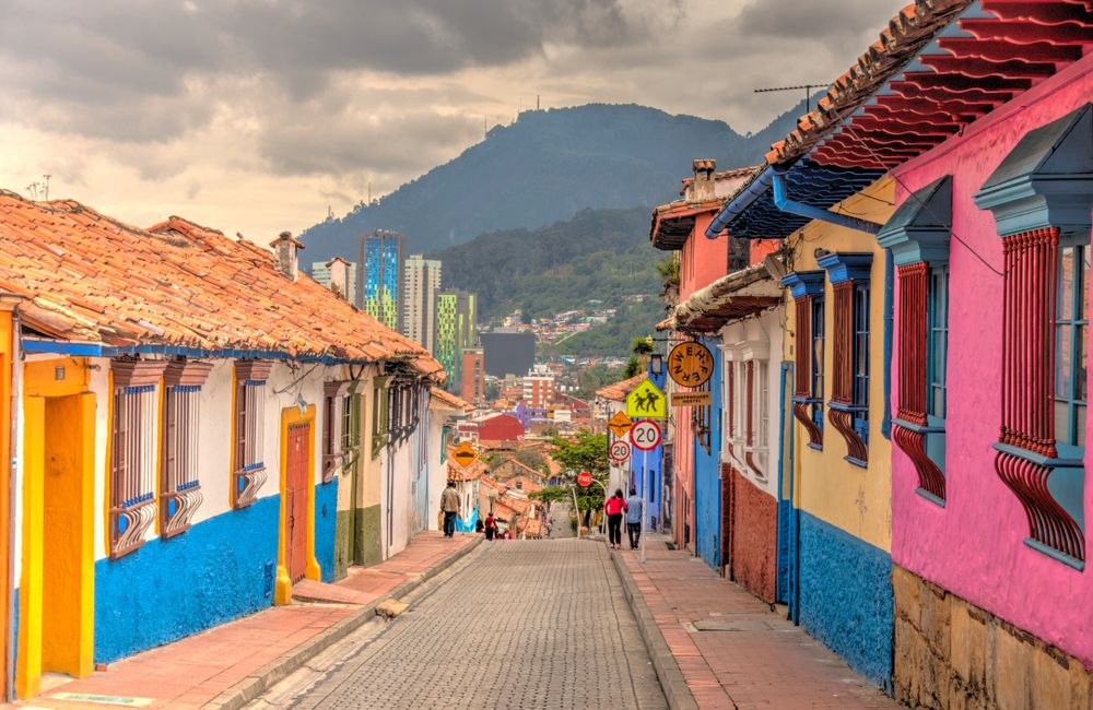 A street at La Candelaria, Bogota