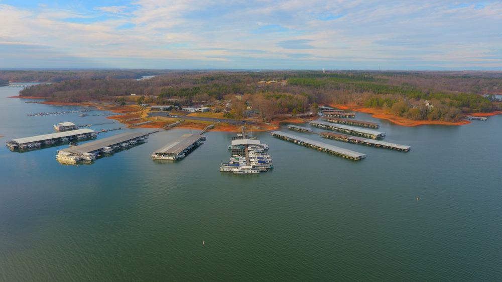 Aerial view of Lake Hartwell