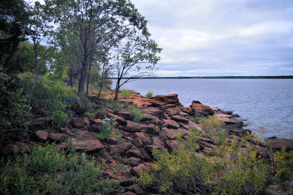 Scenic view of Lake Lewisville