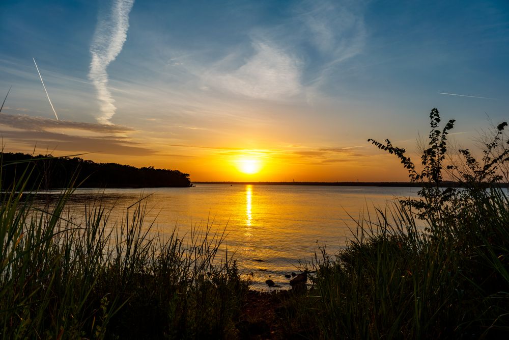 Scenic view of Lake Thunderbird State Park