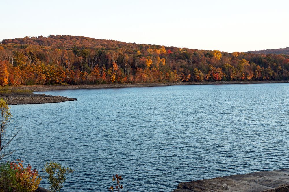 Scenic view of Lake scranton