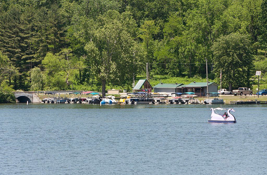 The waters of Lake Logan Marina