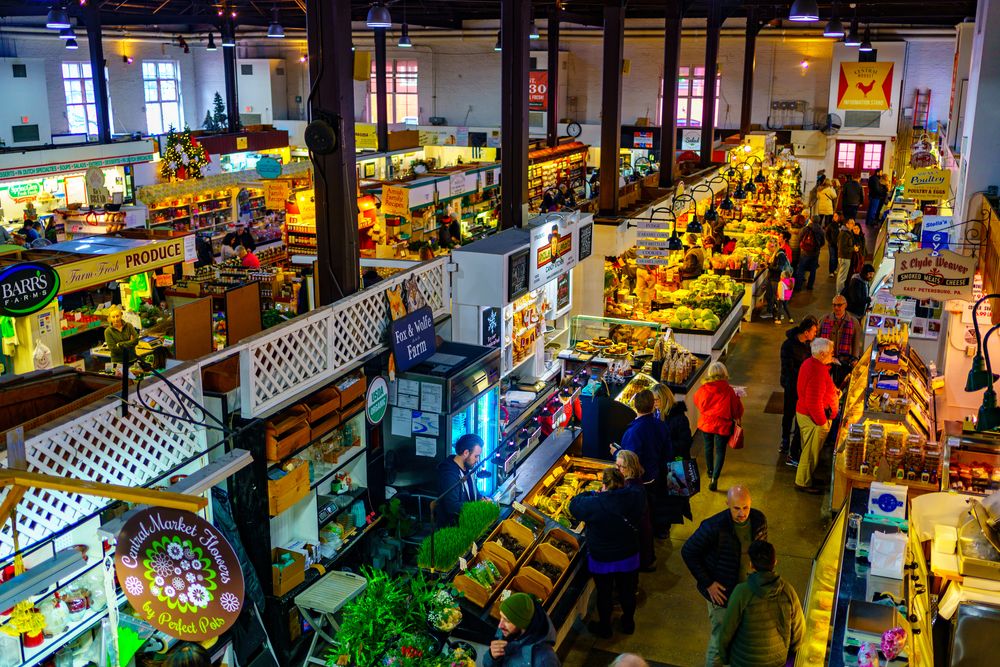 Visitors purchasing at Lancaster Central Market