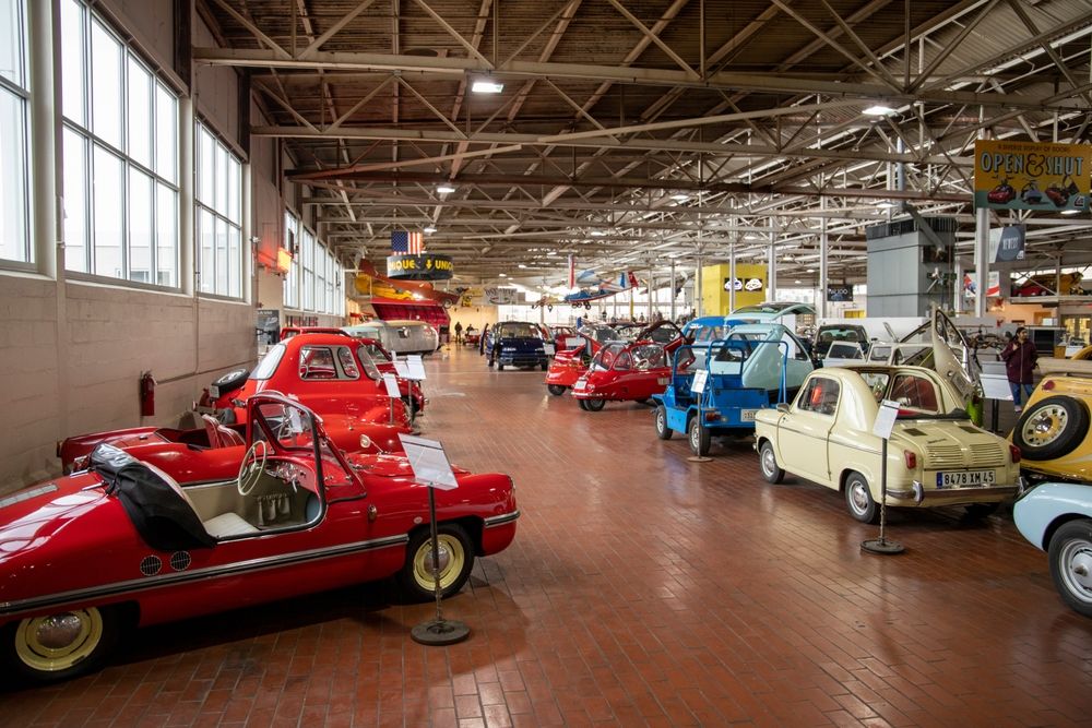 Vintage car exhibition at Lane Motor Museum