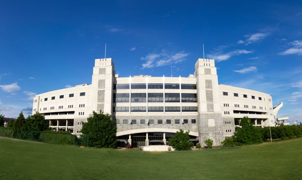 Far exterior view of the Lane Stadium