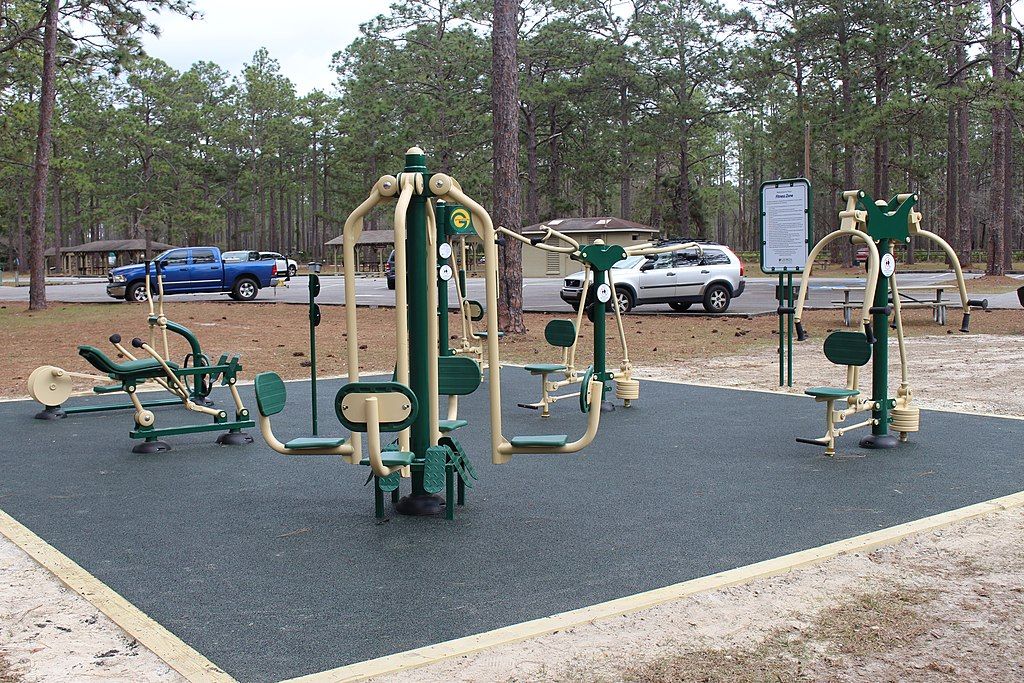 Fitness zone at Laura S. Walker State Park