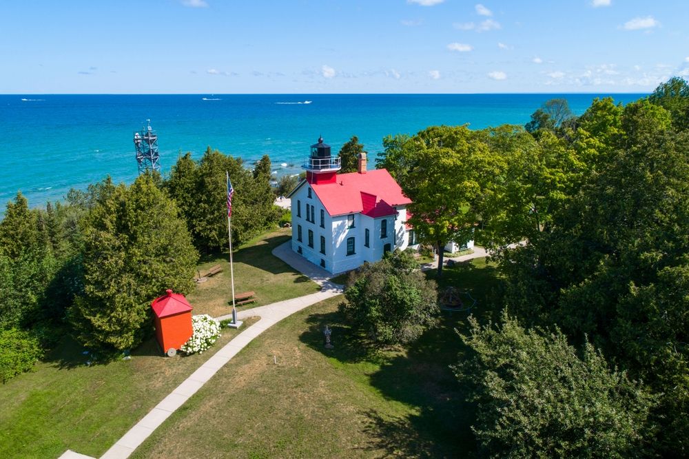 A lighthouse at Leelanau Peninsula
