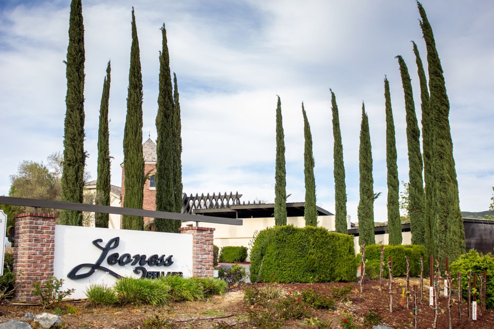 Sign board of Leoness Cellars Winery