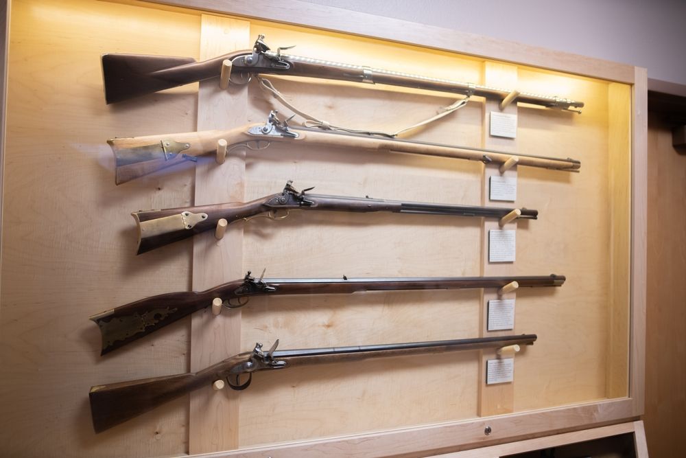 Rifles kept for display at Lewis and Clark Interpretive Center