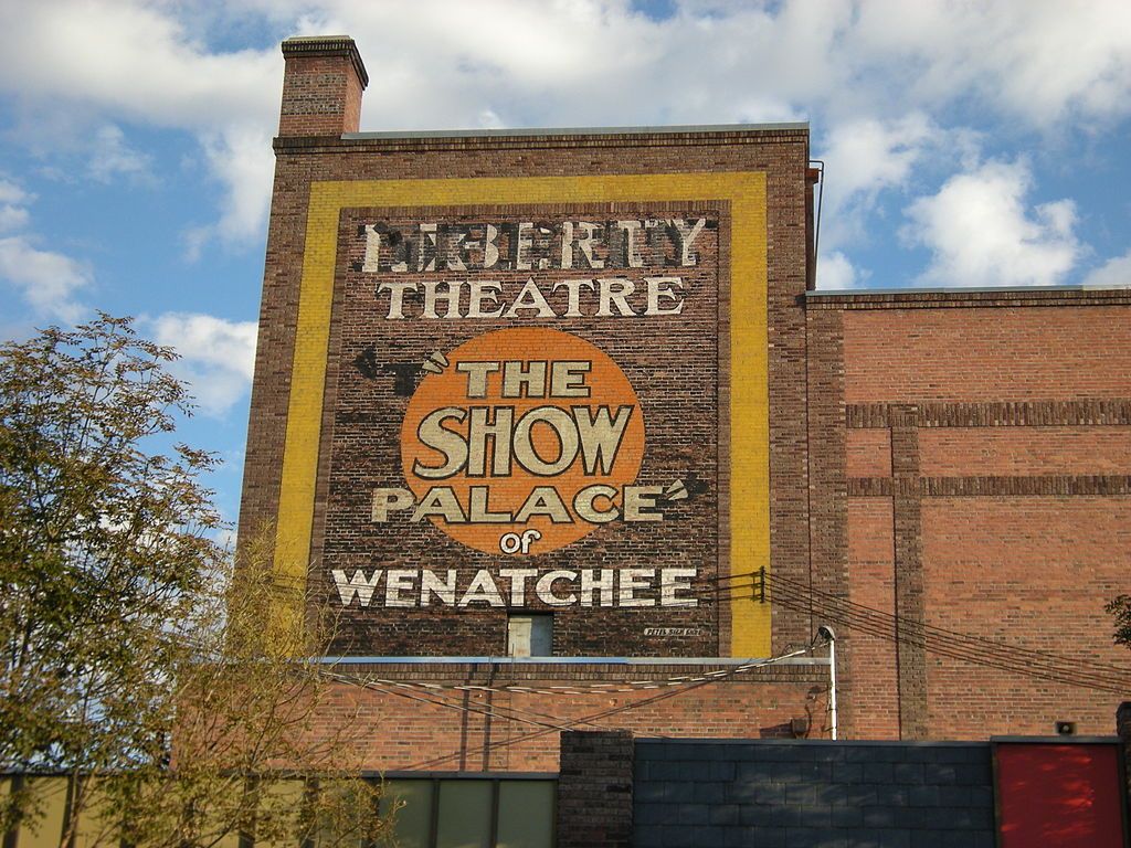 Building sign of Liberty Cinema