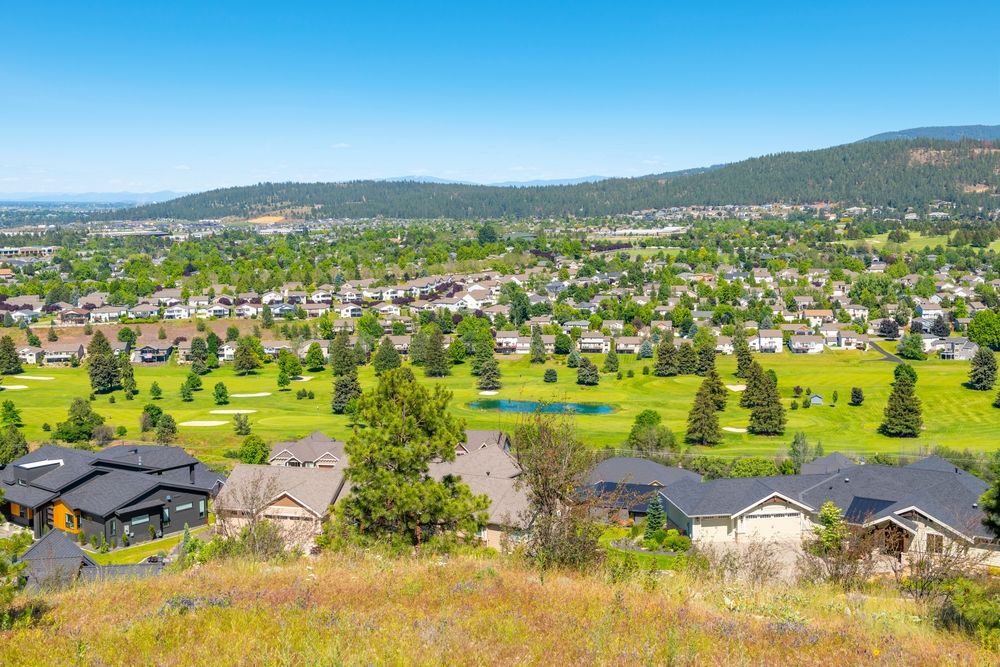 Aerial view of the Liberty Lake Golf Course