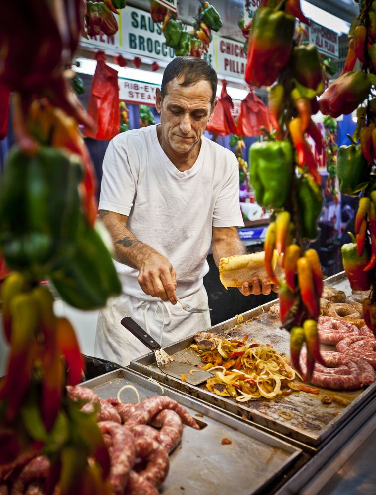 Chef preparing food at Little Italy