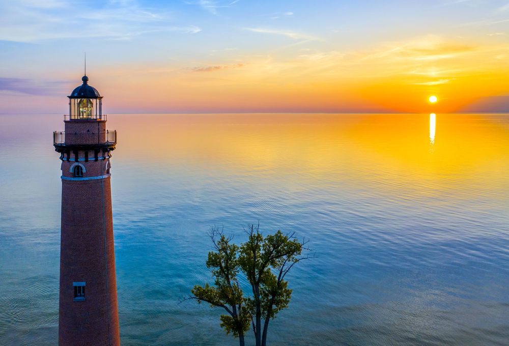 Top view of Little Sable Lighthouse