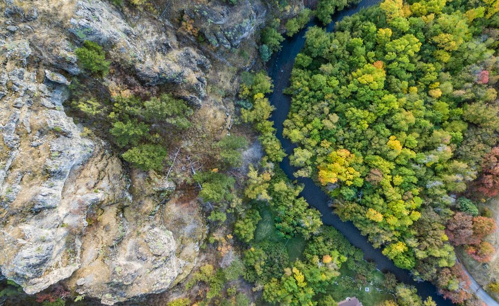 Aerial view of Logan Canyon