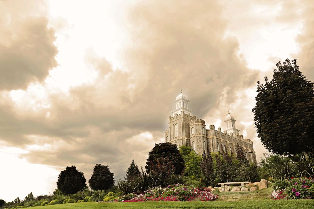 Scenic view of Logan Utah Temple