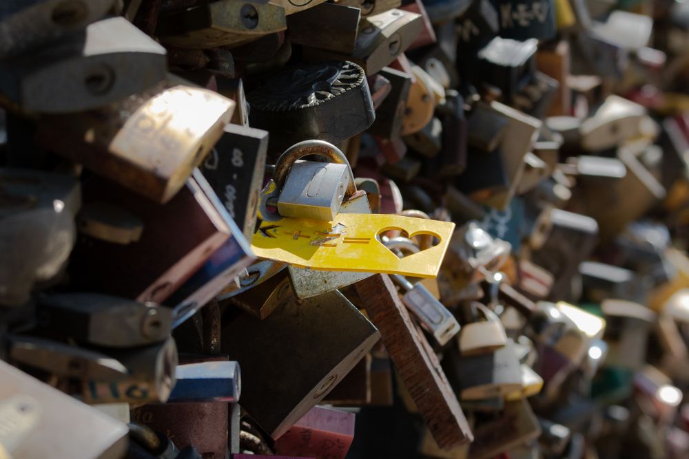 Love locks in Love Bridge