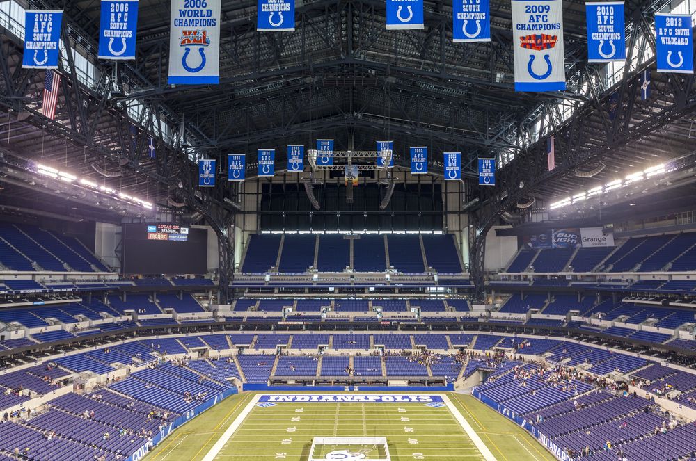 Interior view of the Lucas Oil Stadium