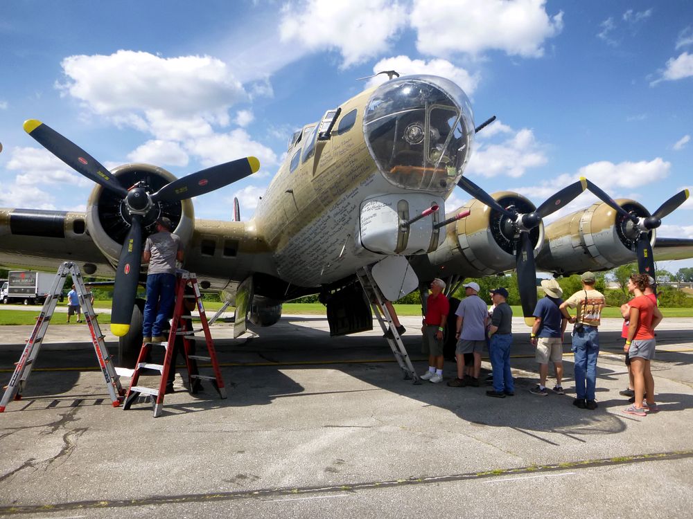 An aircraft on the grounds of MAPS Air Museum