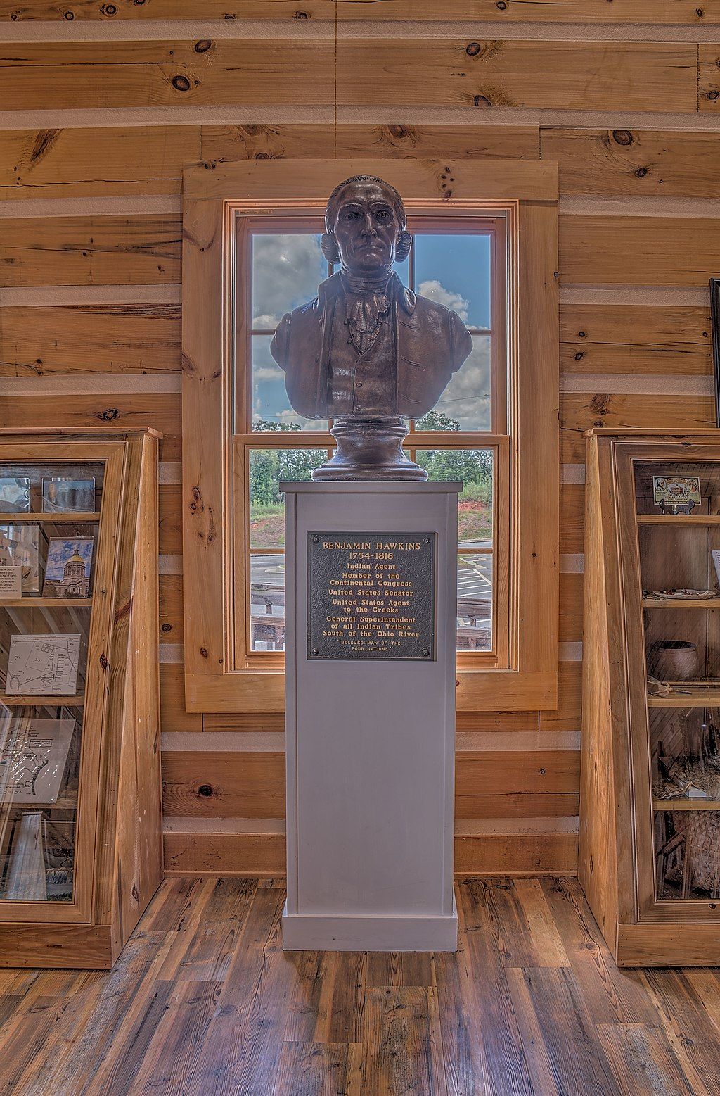 Statue of Benjamin Hawkins in Fort Hawkins