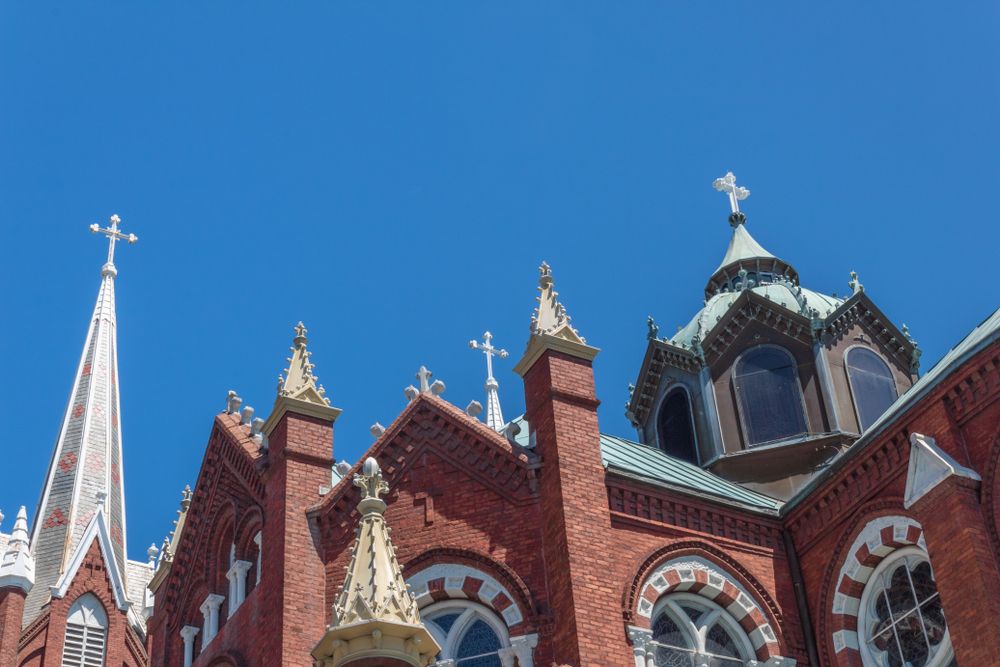 Top details of St. Joseph's Catholic Church